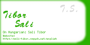 tibor sali business card